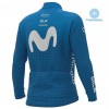 Tenue Maillot M/L + Collant à Bretelles 2020 Movistar Team Hiver Thermal Fleece N001